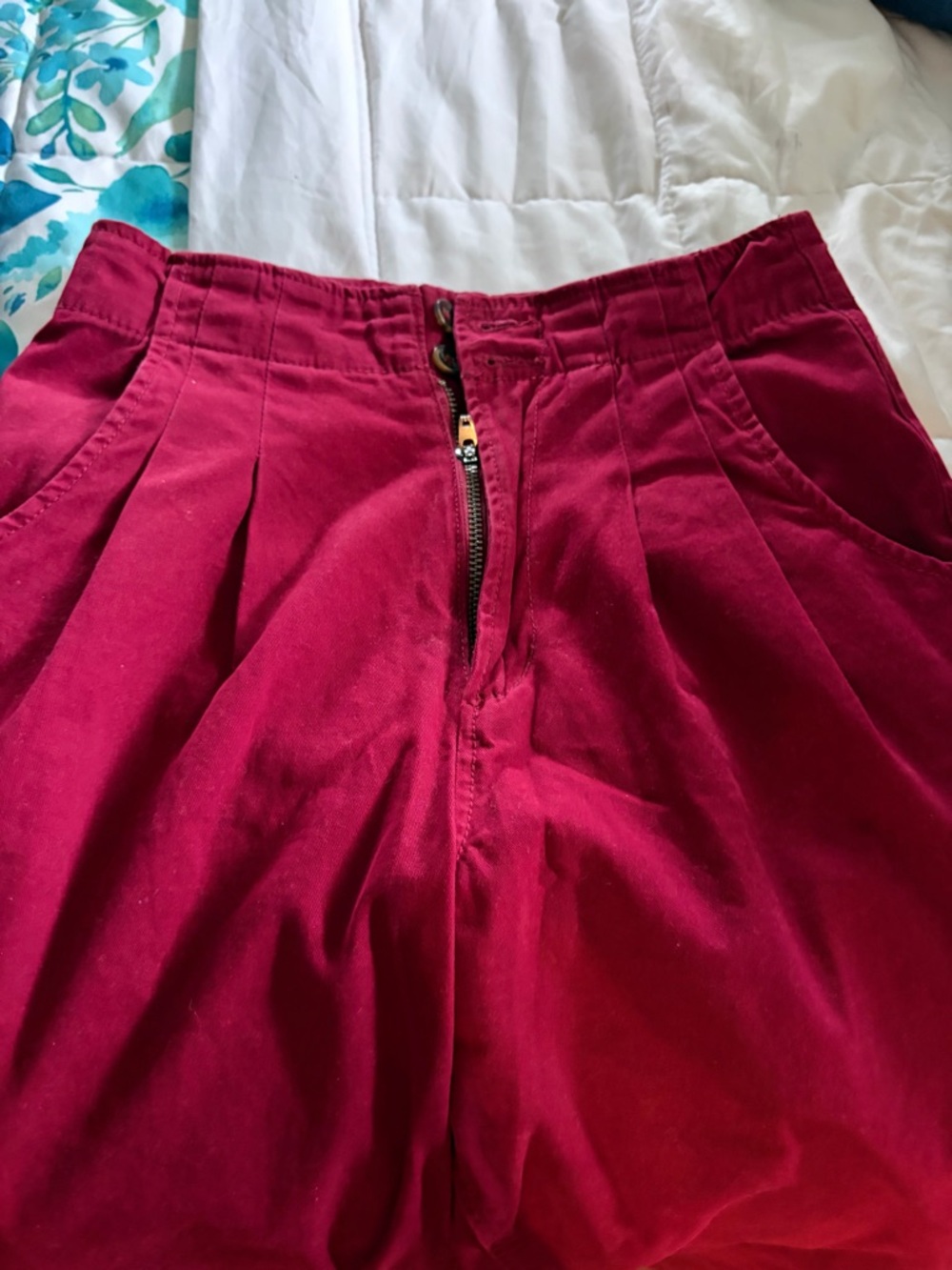 Forever 21 Burgundy High-Rise Pants